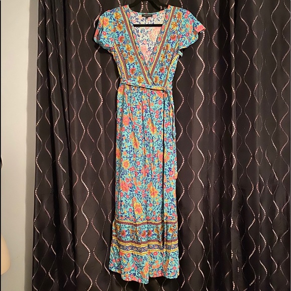 Bohemian Beach Wrap Maxi Dress - Picture 6 of 7